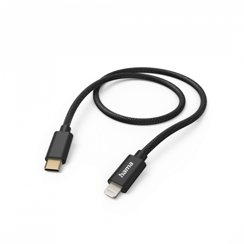 Technische Daten  Hama 201546 Ladekabel Fabric USB-C zu Lightning Nylon 1,5m schwarz