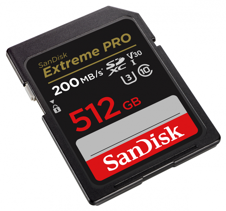 Technische Daten  SanDisk SDXC Extreme Pro 512GB 200MB/s V30 UHS I